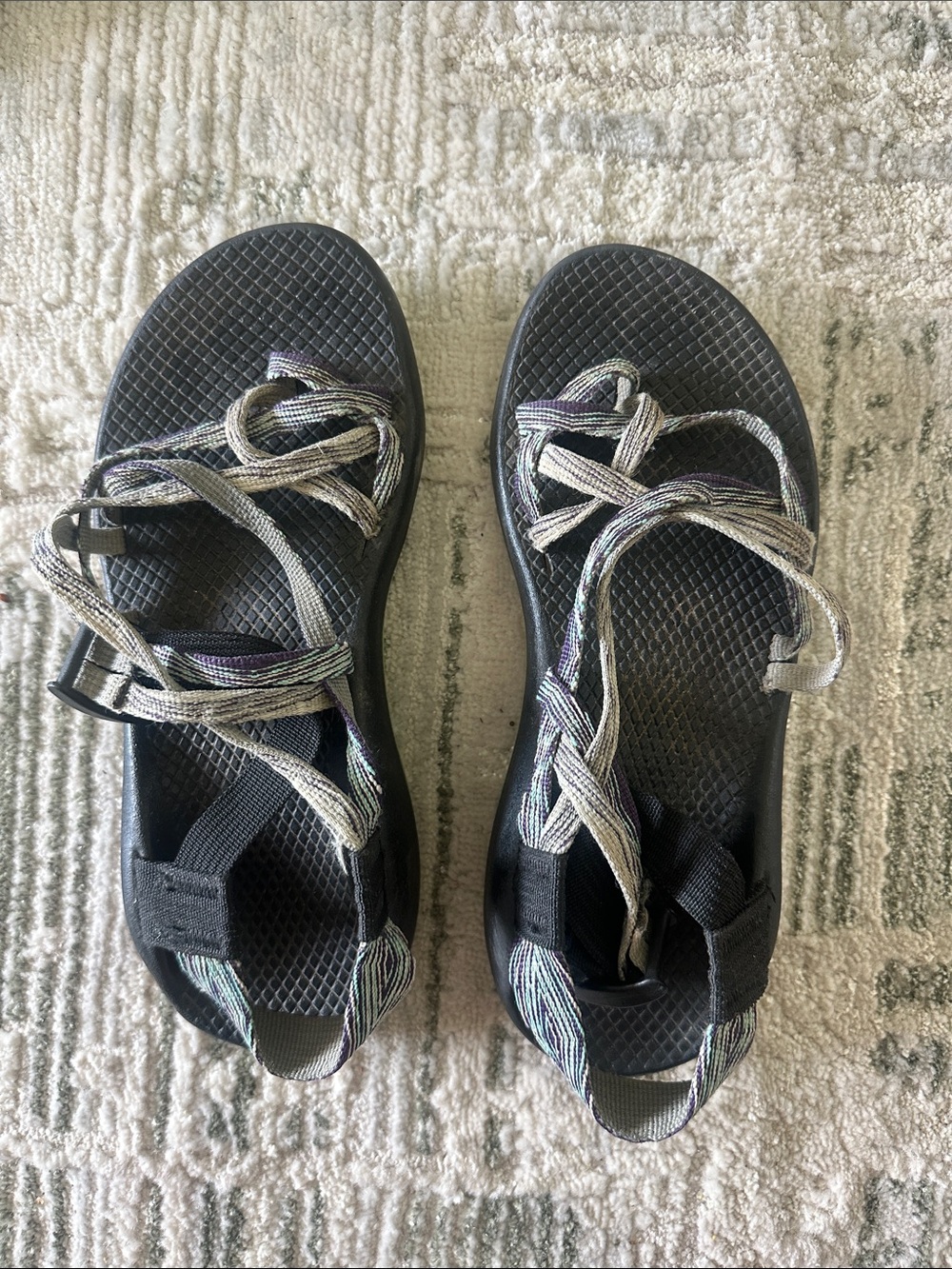 Chaco Women's Black Sandals with Multicolor Straps